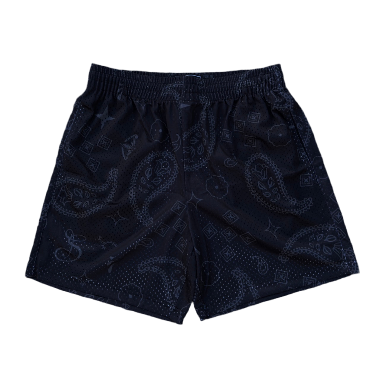 AOP Paisley Mesh Short - Black/Black