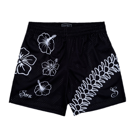 Hawaii Mesh Short - Black/White