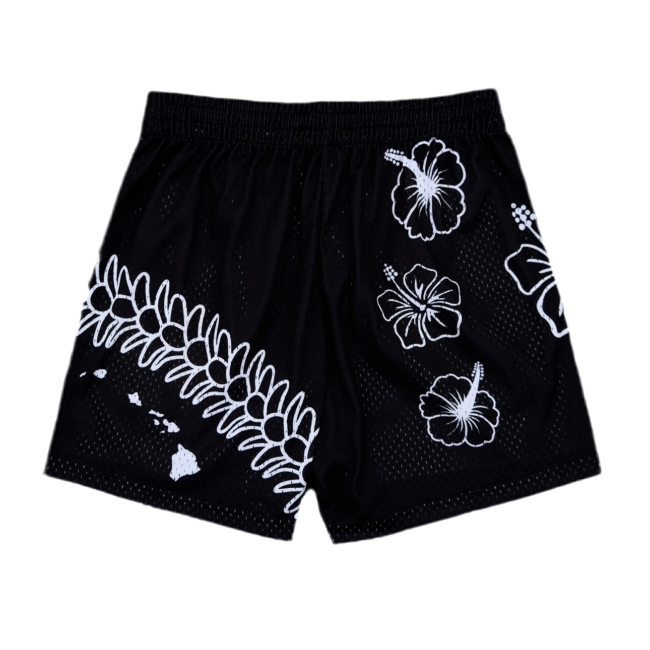 Hawaii Mesh Short - Black/White