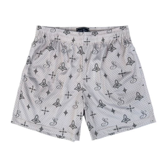 Monogram Mesh Short - Khaki/Taupe