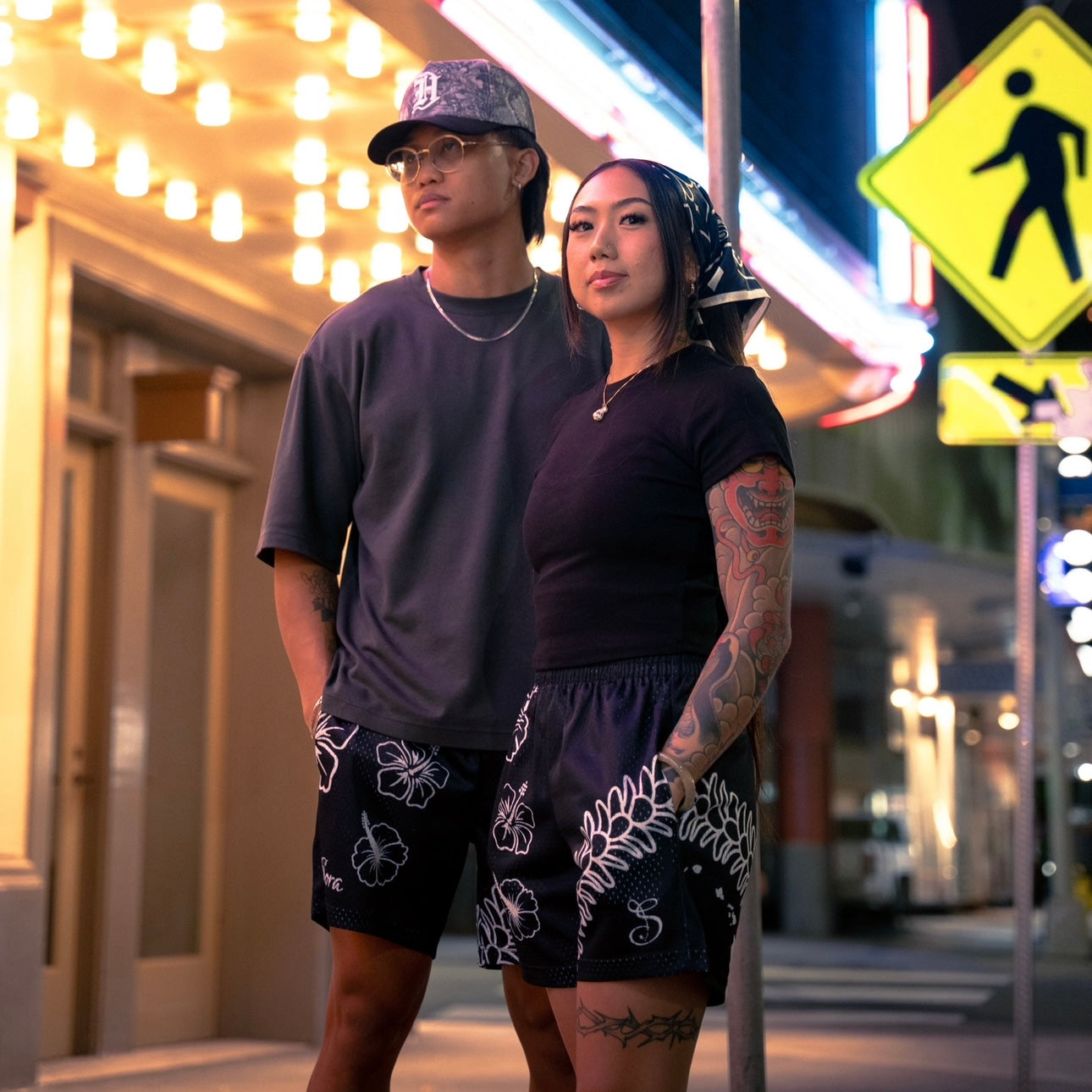Hawaii Mesh Short - Black/White