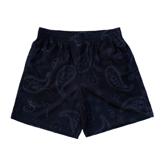 AOP Paisley Mesh Short - Black/Black