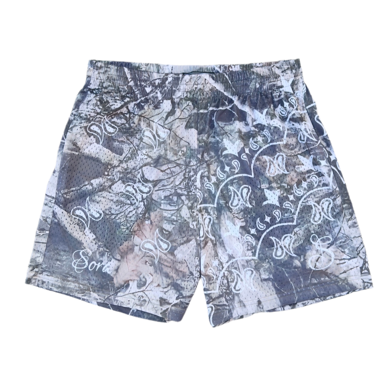 Stacked Paisley Mesh Short - Camo