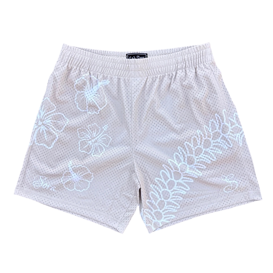 Hawaii Mesh Short - Sand/White