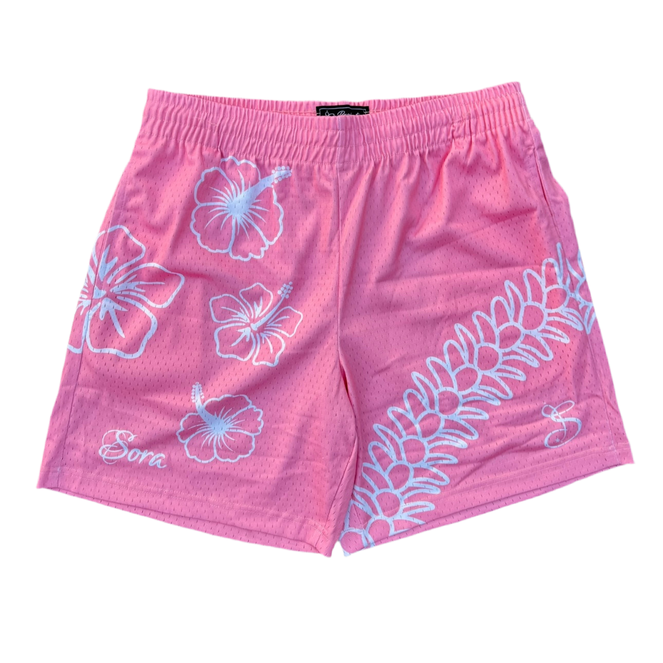 Hawaii Mesh Short - Pink/White