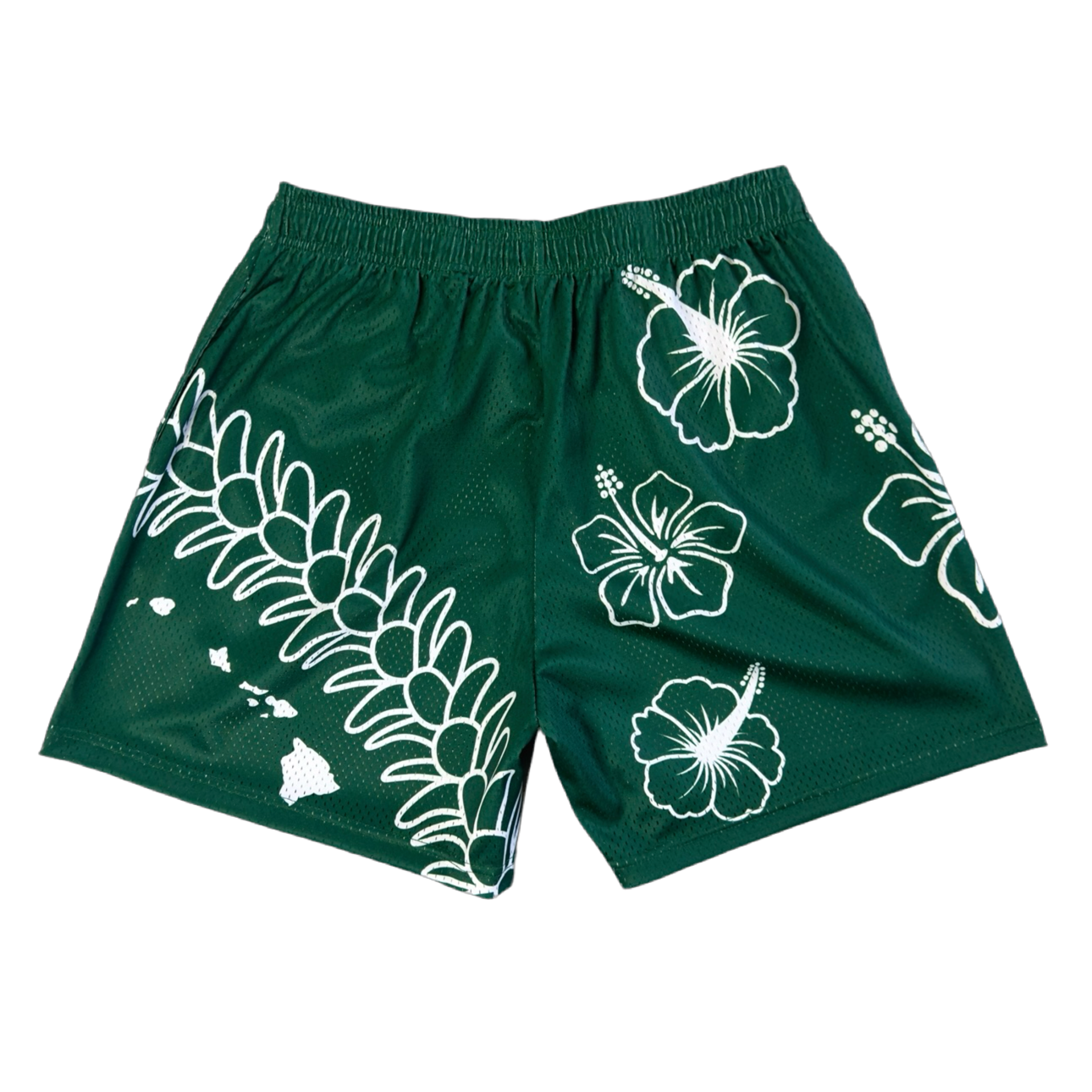 Hawaii Mesh Short - Green/White