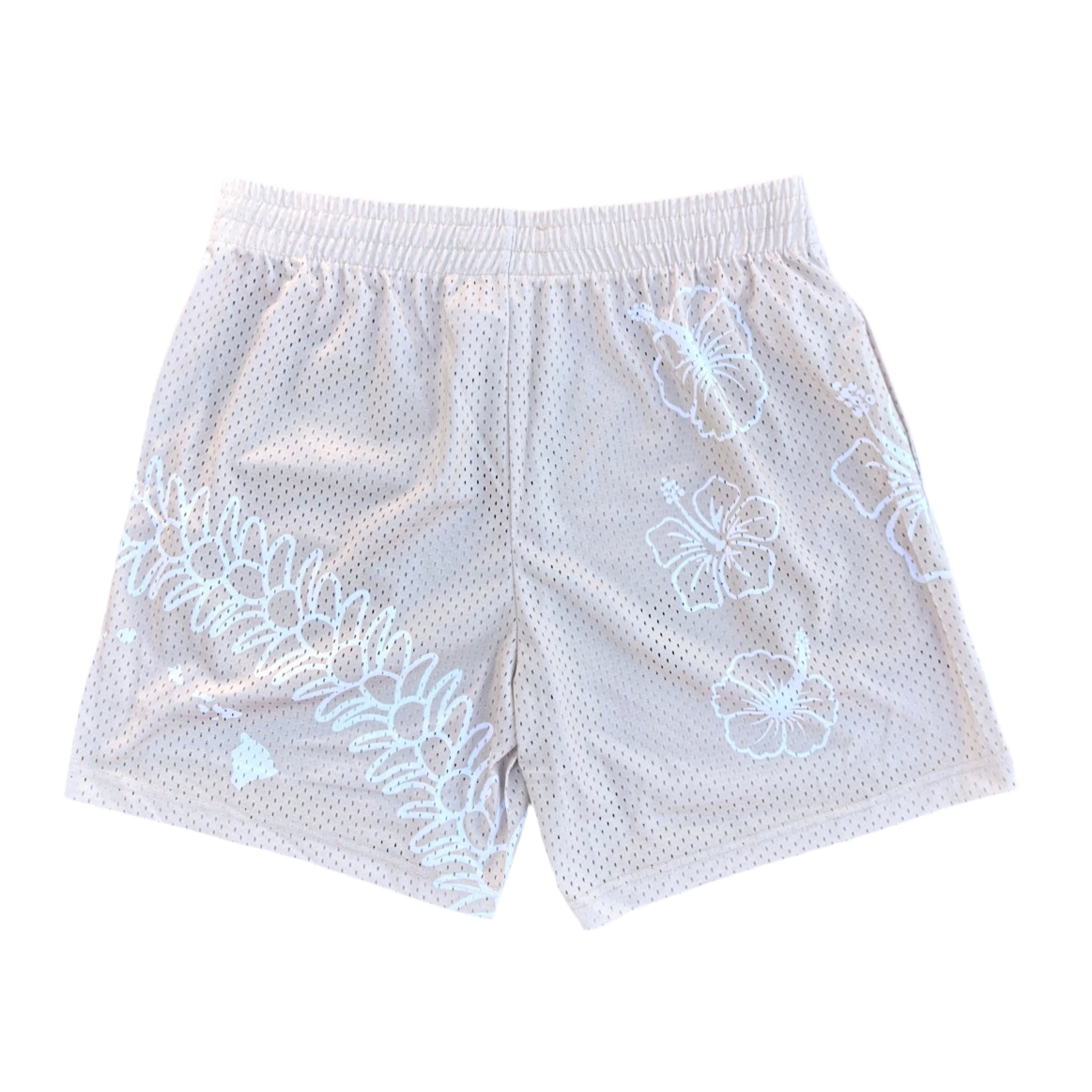 Hawaii Mesh Short - Sand/White