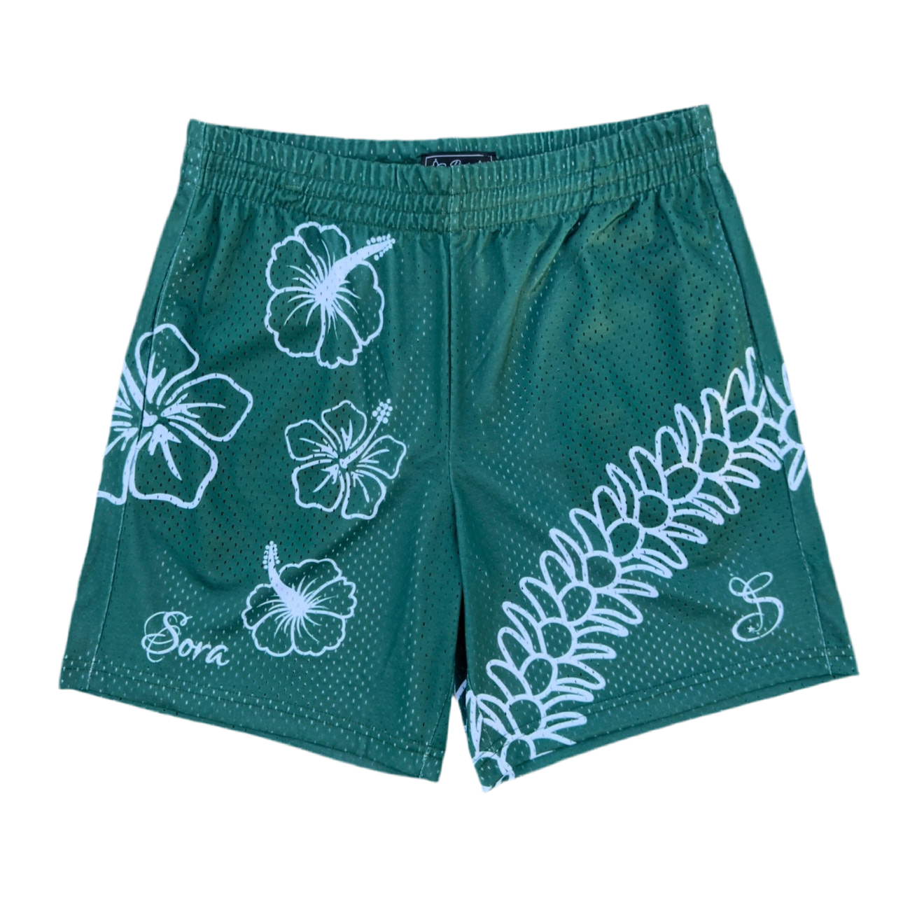 Hawaii Mesh Short - Green/White