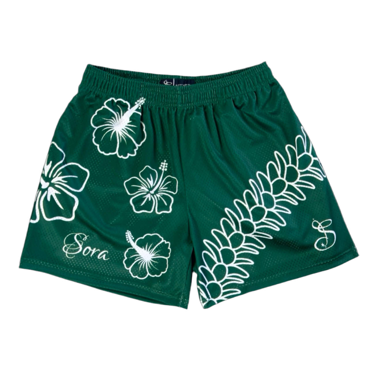 Hawaii Mesh Short - Green/White