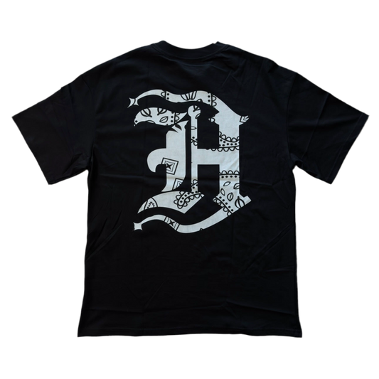 Shooting H Paisley Tee - Black